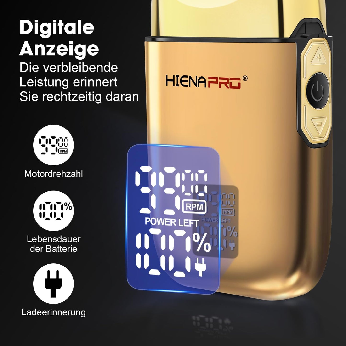 Afeitadora De Aluminio Para Hombre, Afeitadora De Viaje Para Hombre, Máquina Cero, Depiladora Para Hombre, Peluquería, Afeitadora Eléctrica, Extraíble Y Lavable, Indicador LED, USB, Dorado