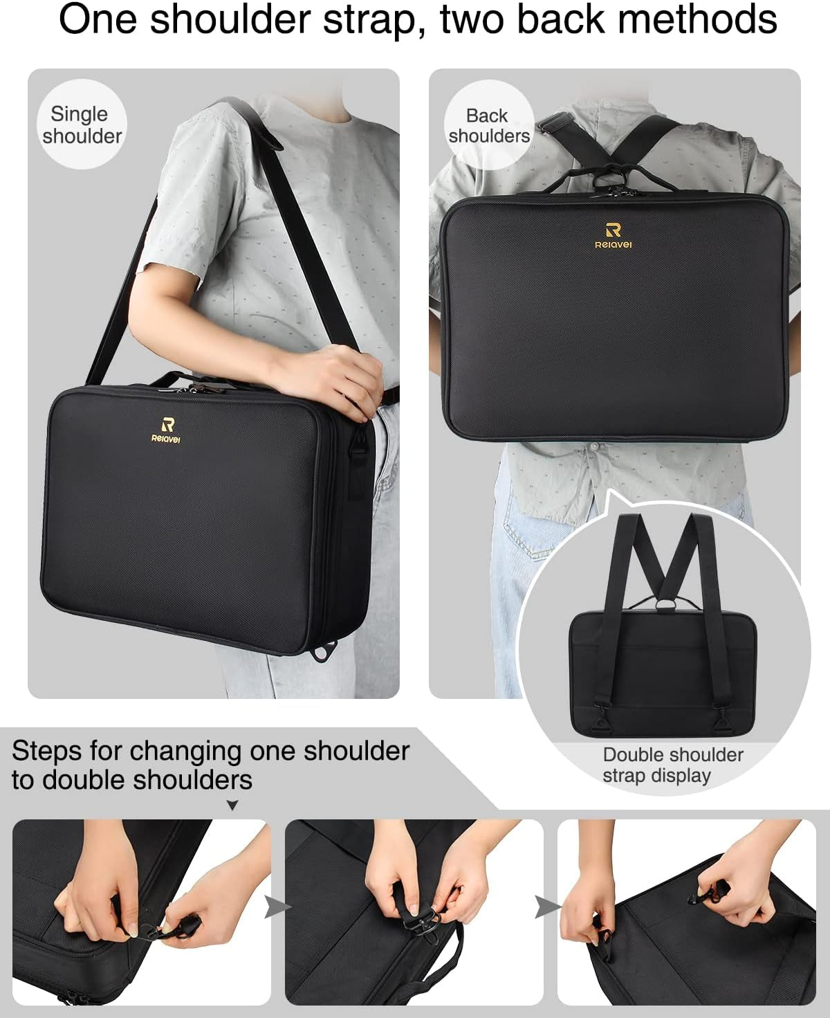 Bolsa De Maquillaje 15.8Inch Grande Caja Cosmética De Viaje Bolsa Organizador De Maquillaje Profesional Bolsa Organizador De Uñas Portátil Caja Artista