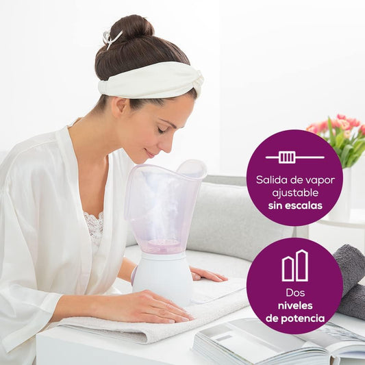 Beurer FS 60 Sauna Facial, Vaporizador Facial Para El Cuidado Cosmético Del Rostro, Abre Los Poros E Hidrata, Vapor Calmante, También Apto Para Aromaterapia E Inhalación