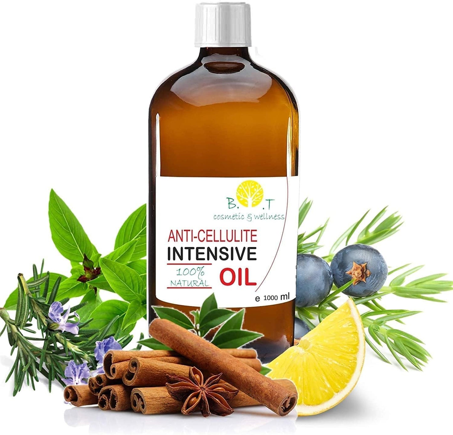 Aceite Anticelulitico Reductor Potente, Revelación Verano 2024, Adelgazante 100% Natural, Penetra 6 Veces Mejor Que Una Crema Anticelulítica, 6 X Más Resultados, Prevención Estrías, 1000 Ml