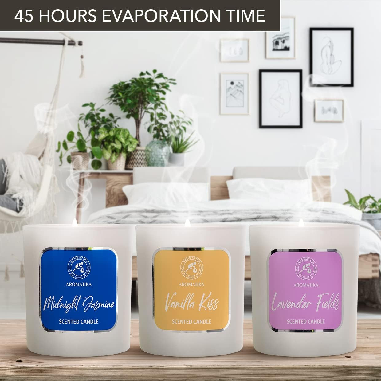 Vela Perfumada De Jazmín - Vainilla - Lavanda - Velas Perfumadas Juego 3X100G - Vela De Cera De Soja Con Natural Aceite Esencial - Extracto De Vainilla - Idea Para Cumpleaños - Aromaterapia